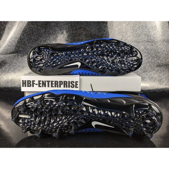 Nike Alpha Menace Pro 2 Mid Football Blue Black Men's Size 16 NEW - Picture 3 of 8